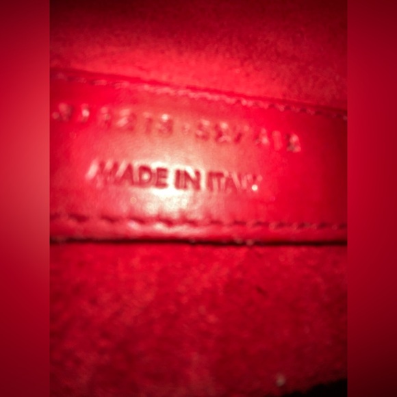 YSL Red Leather Clutch Gold Hardware Made in Italy - Picture 7 of 7